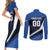 Custom El Salvador Rugby Couples Matching Short Sleeve Bodycon Dress and Long Sleeve Button Shirt Los Torogoces Go Champions