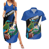 Custom El Salvador Rugby Couples Matching Summer Maxi Dress and Hawaiian Shirt Los Torogoces Go Champions