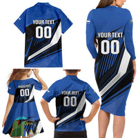 Custom El Salvador Rugby Family Matching Long Sleeve Bodycon Dress and Hawaiian Shirt Los Torogoces Go Champions