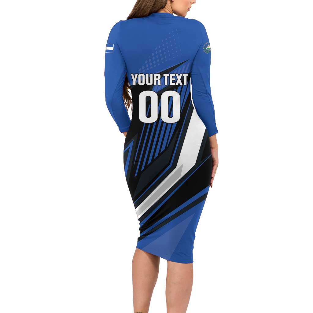 Custom El Salvador Rugby Family Matching Long Sleeve Bodycon Dress and Hawaiian Shirt Los Torogoces Go Champions