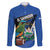 Custom El Salvador Rugby Family Matching Off The Shoulder Long Sleeve Dress and Hawaiian Shirt Los Torogoces Go Champions