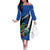 Custom El Salvador Rugby Family Matching Off The Shoulder Long Sleeve Dress and Hawaiian Shirt Los Torogoces Go Champions