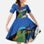 Custom El Salvador Rugby Family Matching Off Shoulder Maxi Dress and Hawaiian Shirt Los Torogoces Go Champions