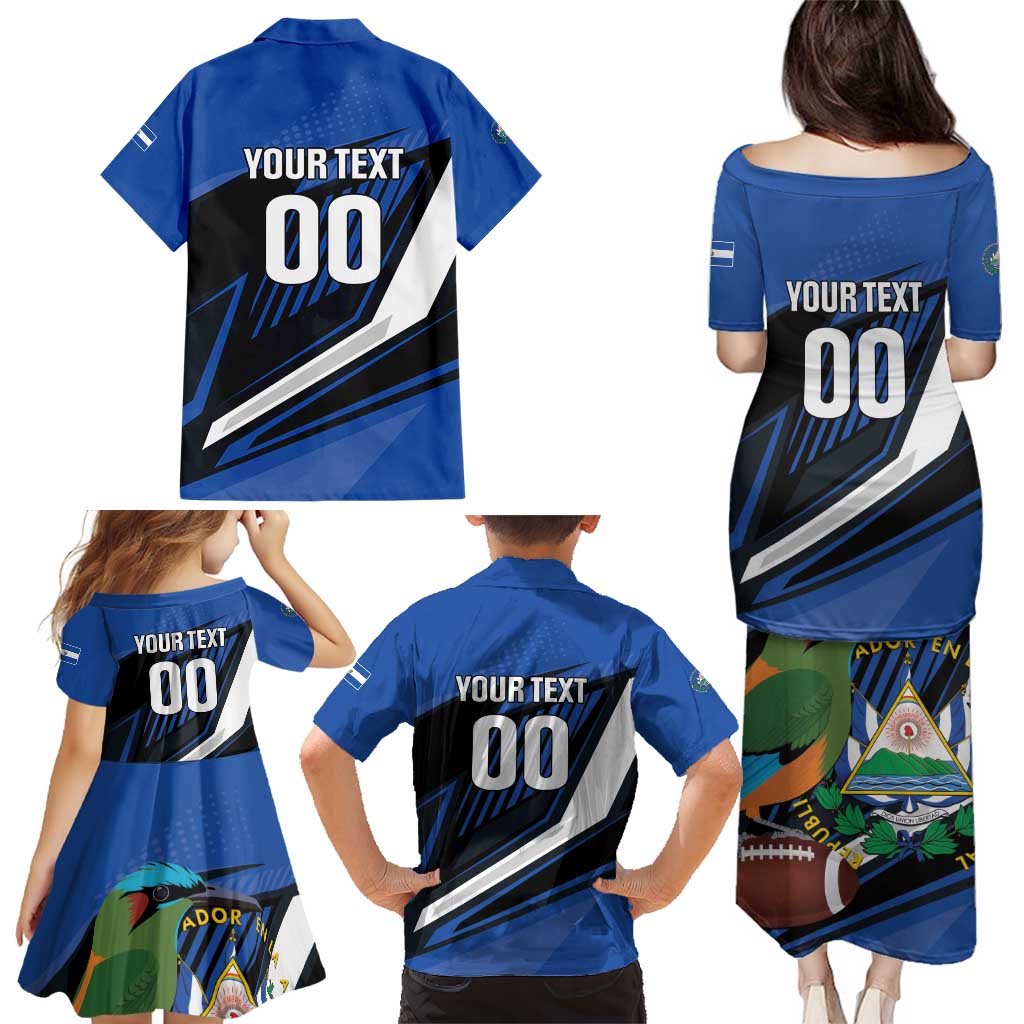 Custom El Salvador Rugby Family Matching Puletasi and Hawaiian Shirt Los Torogoces Go Champions