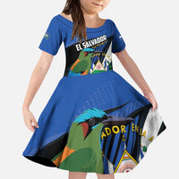 Custom El Salvador Rugby Kid Short Sleeve Dress Los Torogoces Go Champions