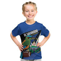 Custom El Salvador Rugby Kid T Shirt Los Torogoces Go Champions