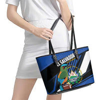 El Salvador Rugby Leather Tote Bag Los Torogoces Go Champions