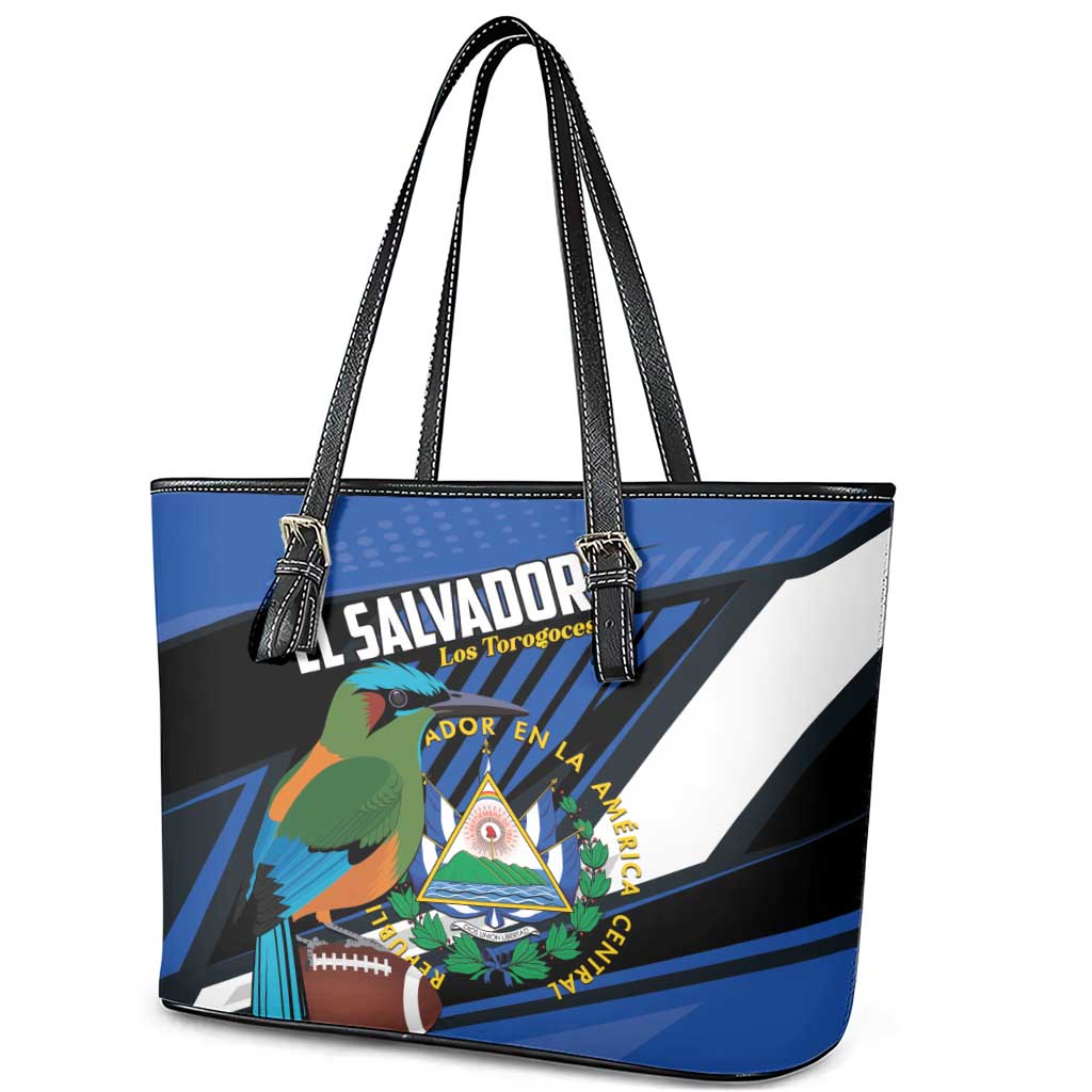 El Salvador Rugby Leather Tote Bag Los Torogoces Go Champions