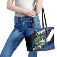 El Salvador Rugby Leather Tote Bag Los Torogoces Go Champions