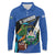 Custom El Salvador Rugby Long Sleeve Polo Shirt Los Torogoces Go Champions
