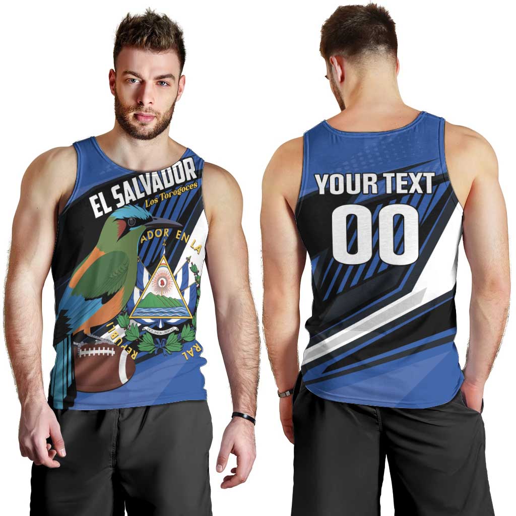 Custom El Salvador Rugby Men Tank Top Los Torogoces Go Champions