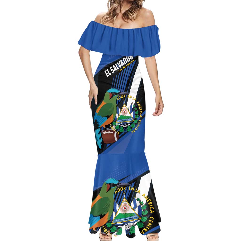 Custom El Salvador Rugby Mermaid Dress Los Torogoces Go Champions