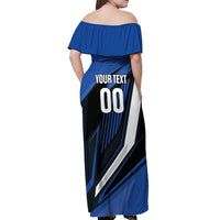 Custom El Salvador Rugby Off Shoulder Maxi Dress Los Torogoces Go Champions