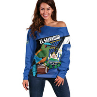 Custom El Salvador Rugby Off Shoulder Sweater Los Torogoces Go Champions