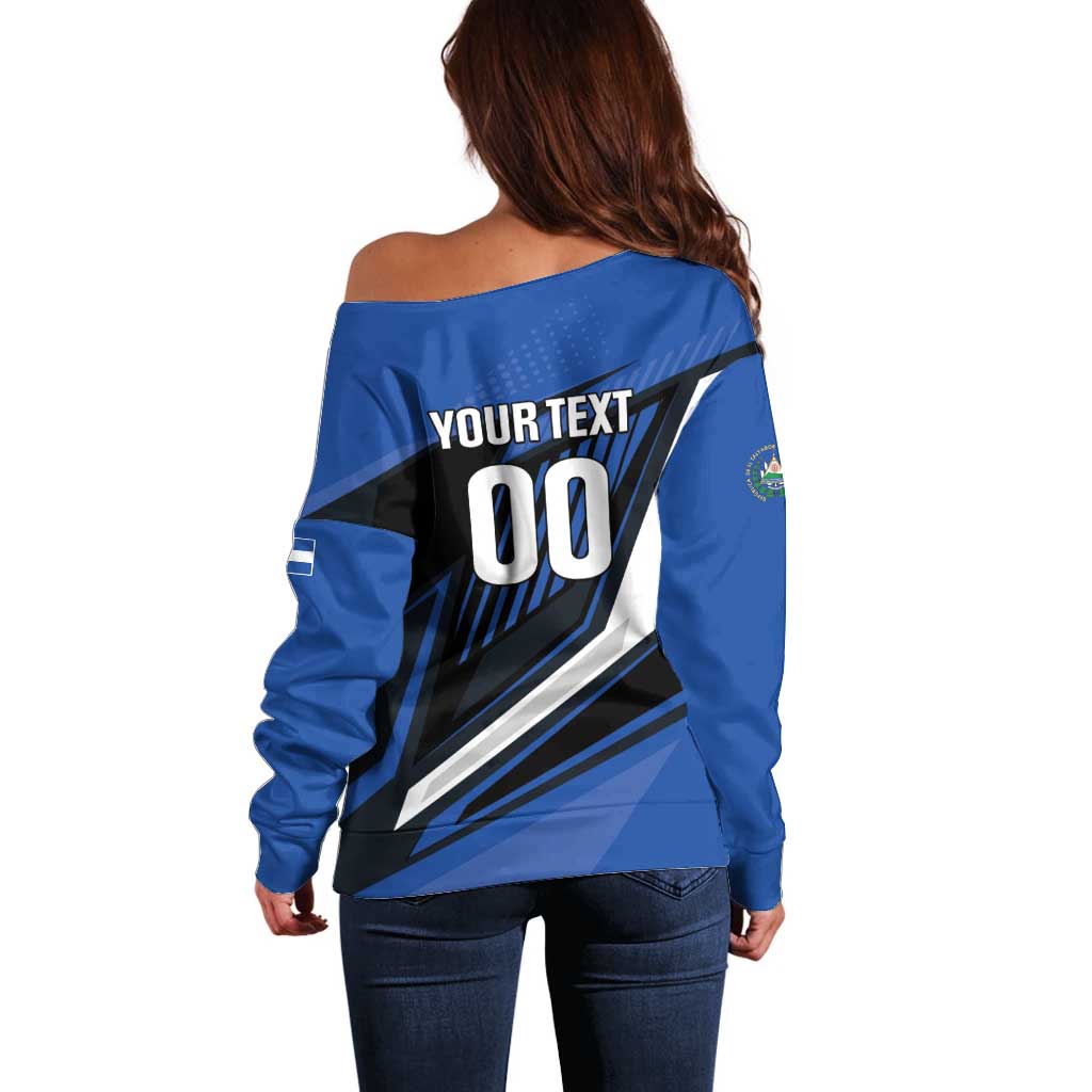 Custom El Salvador Rugby Off Shoulder Sweater Los Torogoces Go Champions