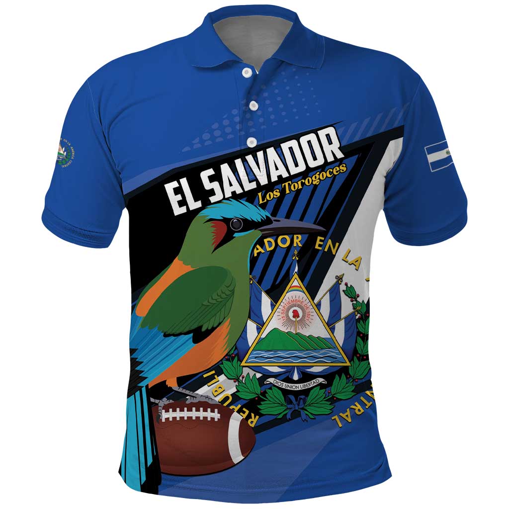 Custom El Salvador Rugby Polo Shirt Los Torogoces Go Champions