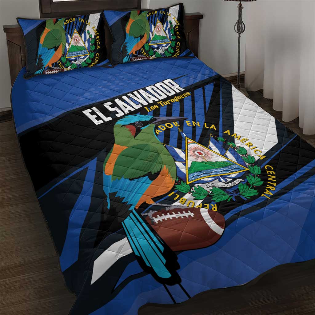 El Salvador Rugby Quilt Bed Set Los Torogoces Go Champions