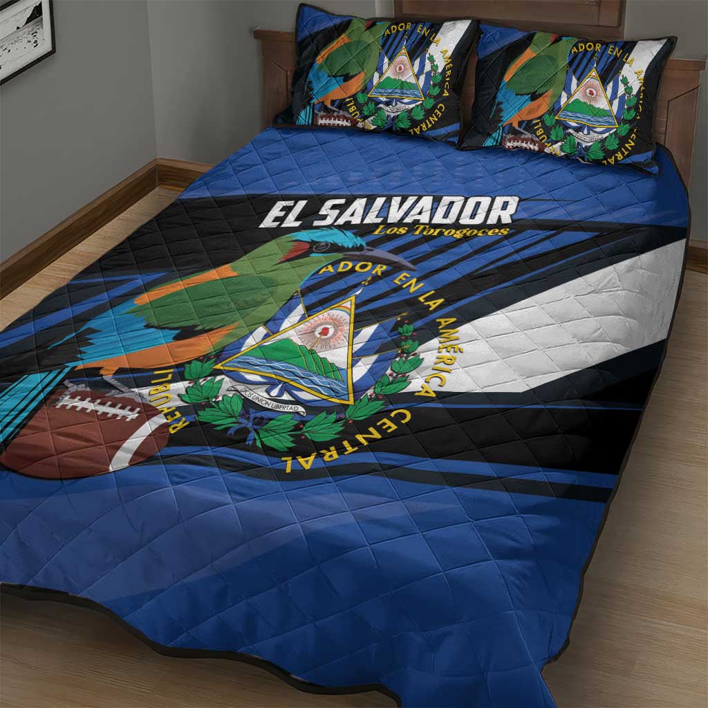 El Salvador Rugby Quilt Bed Set Los Torogoces Go Champions