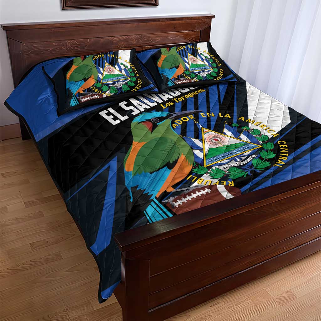 El Salvador Rugby Quilt Bed Set Los Torogoces Go Champions