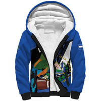 Custom El Salvador Rugby Sherpa Hoodie Los Torogoces Go Champions
