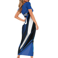 Custom El Salvador Rugby Short Sleeve Bodycon Dress Los Torogoces Go Champions