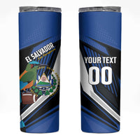 Custom El Salvador Rugby Skinny Tumbler Los Torogoces Go Champions