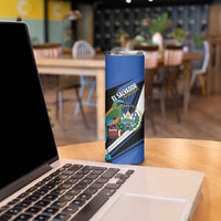 Custom El Salvador Rugby Skinny Tumbler Los Torogoces Go Champions