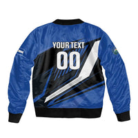 Custom El Salvador Rugby Sleeve Zip Bomber Jacket Los Torogoces Go Champions