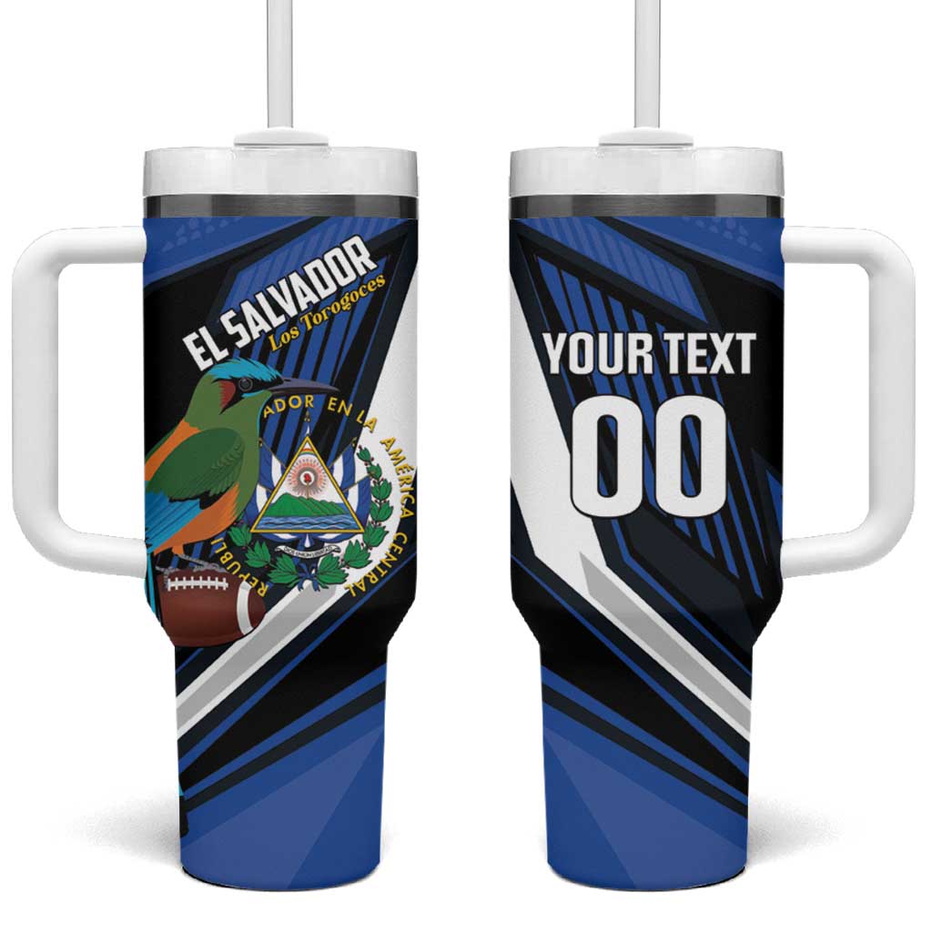 Custom El Salvador Rugby Tumbler With Handle Los Torogoces Go Champions