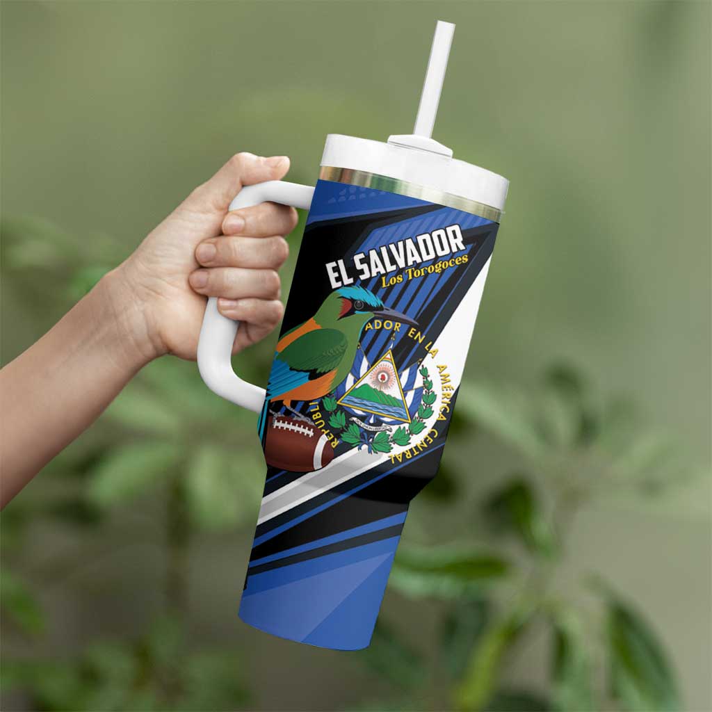Custom El Salvador Rugby Tumbler With Handle Los Torogoces Go Champions