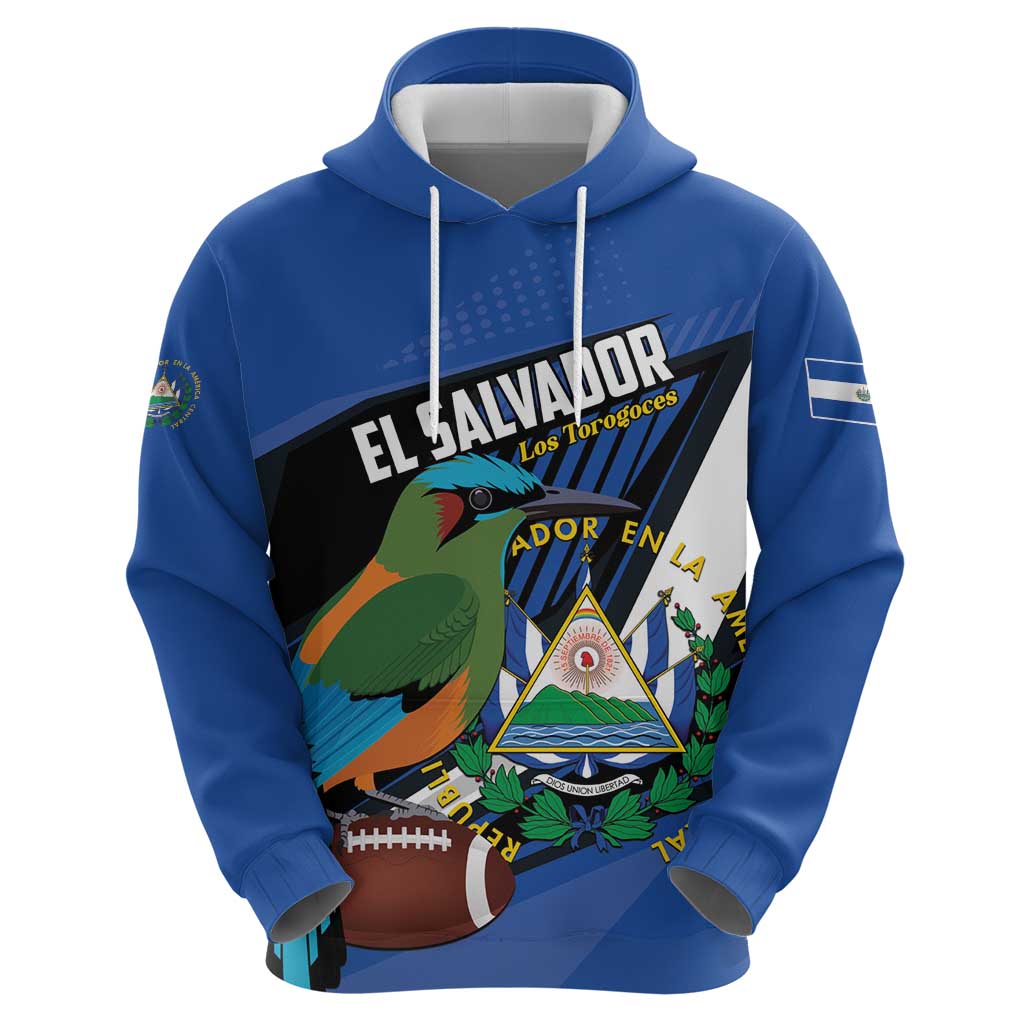 Custom El Salvador Rugby Zip Hoodie Los Torogoces Go Champions