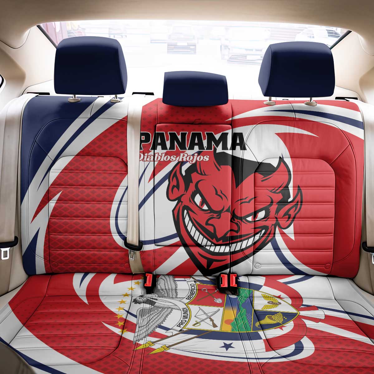 Panama Rugby Back Car Seat Cover Diablos Rojos Go Champions
