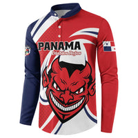 Custom Panama Rugby Button Sweatshirt Diablos Rojos Go Champions