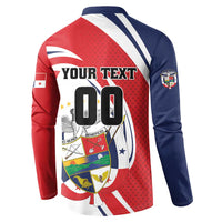 Custom Panama Rugby Button Sweatshirt Diablos Rojos Go Champions