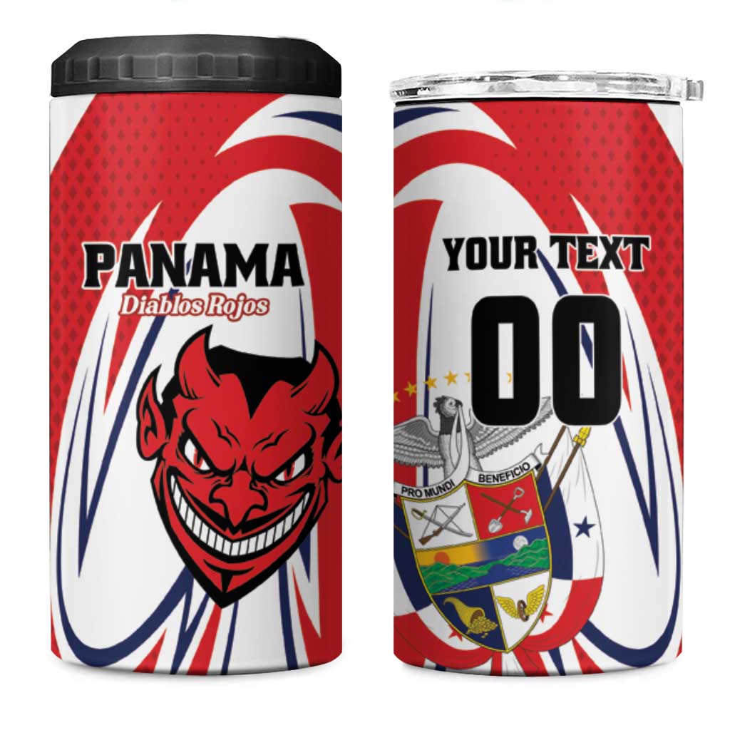 Custom Panama Rugby 4 in 1 Can Cooler Tumbler Diablos Rojos Go Champions