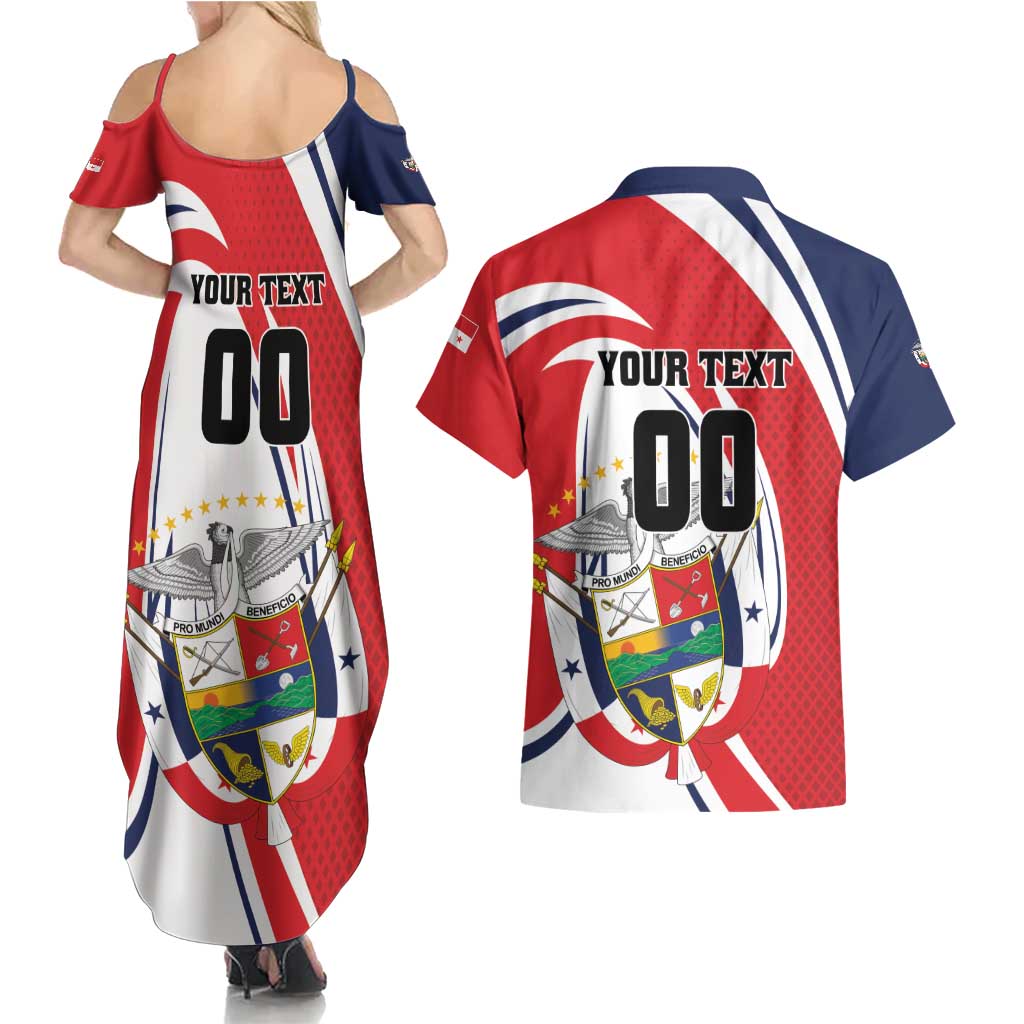 Custom Panama Rugby Couples Matching Summer Maxi Dress and Hawaiian Shirt Diablos Rojos Go Champions