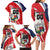 Custom Panama Rugby Family Matching Long Sleeve Bodycon Dress and Hawaiian Shirt Diablos Rojos Go Champions