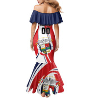 Custom Panama Rugby Family Matching Mermaid Dress and Hawaiian Shirt Diablos Rojos Go Champions
