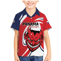 Custom Panama Rugby Family Matching Mermaid Dress and Hawaiian Shirt Diablos Rojos Go Champions