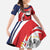 Custom Panama Rugby Family Matching Off The Shoulder Long Sleeve Dress and Hawaiian Shirt Diablos Rojos Go Champions