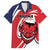Custom Panama Rugby Family Matching Off The Shoulder Long Sleeve Dress and Hawaiian Shirt Diablos Rojos Go Champions