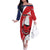 Custom Panama Rugby Family Matching Off The Shoulder Long Sleeve Dress and Hawaiian Shirt Diablos Rojos Go Champions