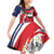 Custom Panama Rugby Family Matching Off Shoulder Short Dress and Hawaiian Shirt Diablos Rojos Go Champions