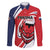 Custom Panama Rugby Family Matching Off Shoulder Short Dress and Hawaiian Shirt Diablos Rojos Go Champions