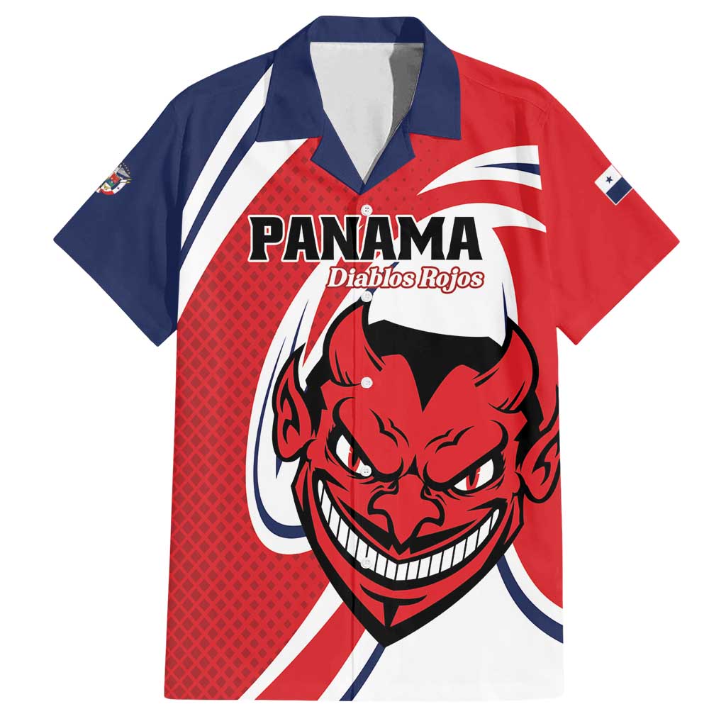 Custom Panama Rugby Family Matching Puletasi and Hawaiian Shirt Diablos Rojos Go Champions
