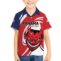 Custom Panama Rugby Family Matching Puletasi and Hawaiian Shirt Diablos Rojos Go Champions