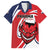 Custom Panama Rugby Family Matching Short Sleeve Bodycon Dress and Hawaiian Shirt Diablos Rojos Go Champions