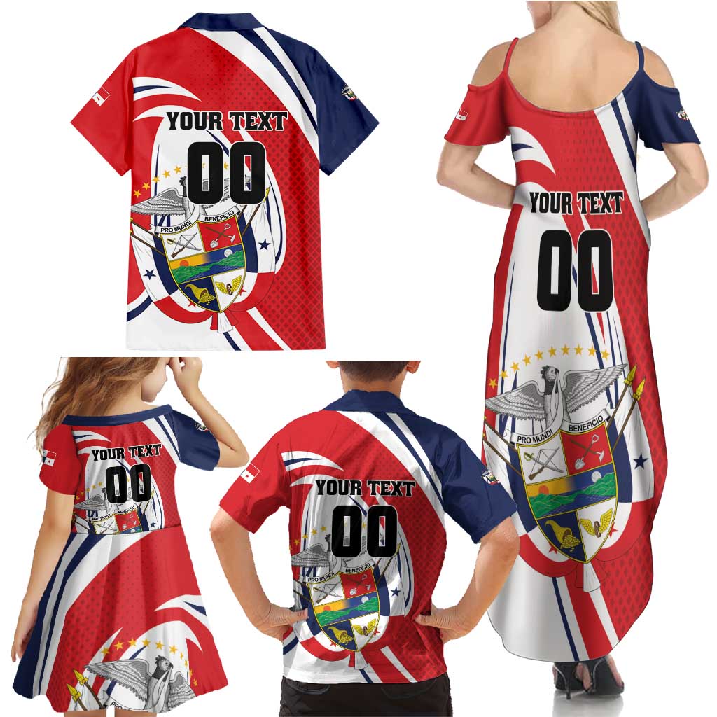 Custom Panama Rugby Family Matching Summer Maxi Dress and Hawaiian Shirt Diablos Rojos Go Champions