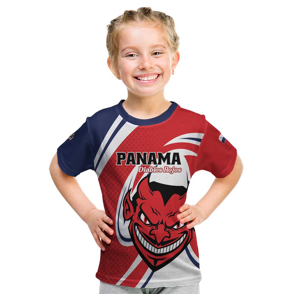 Custom Panama Rugby Kid T Shirt Diablos Rojos Go Champions