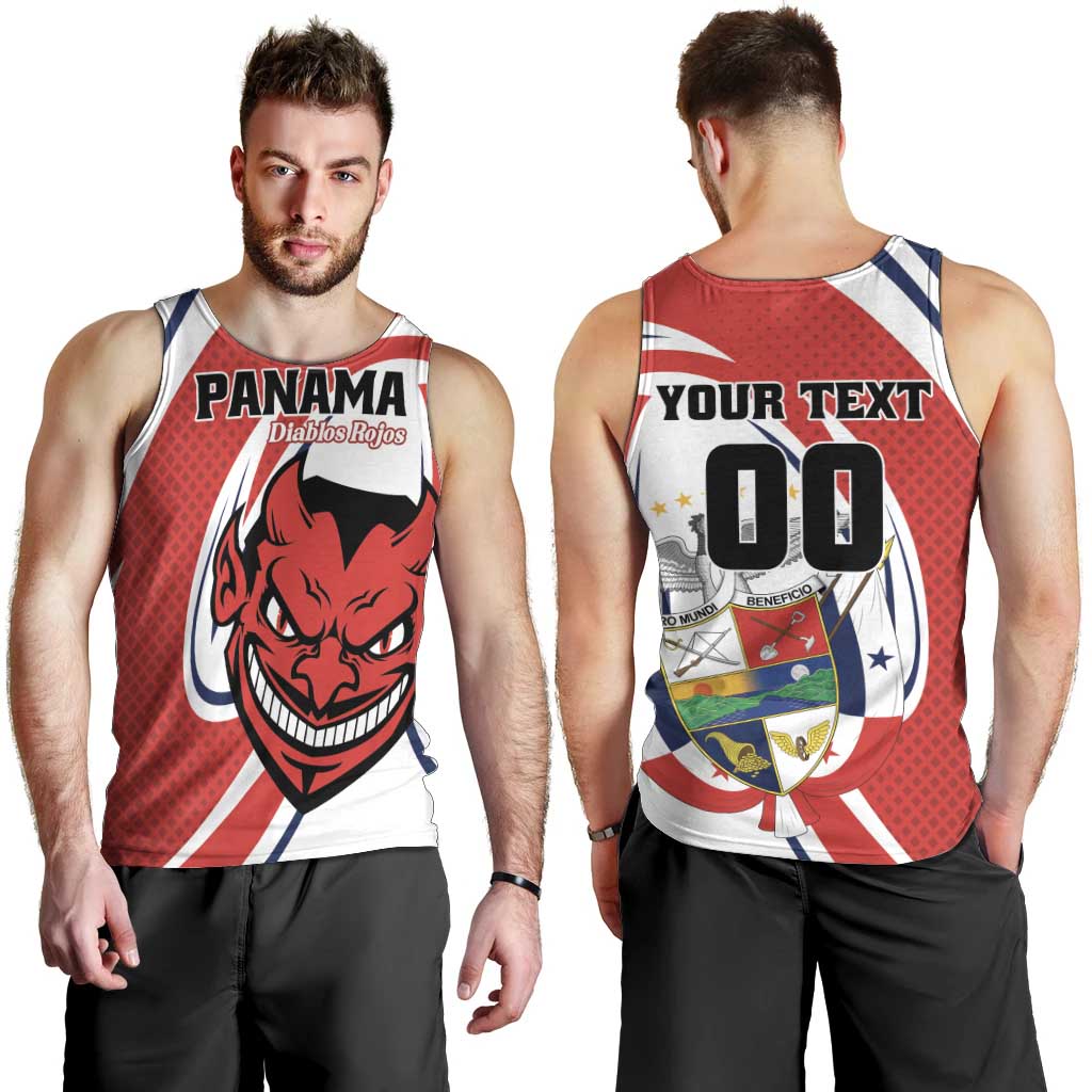 Custom Panama Rugby Men Tank Top Diablos Rojos Go Champions